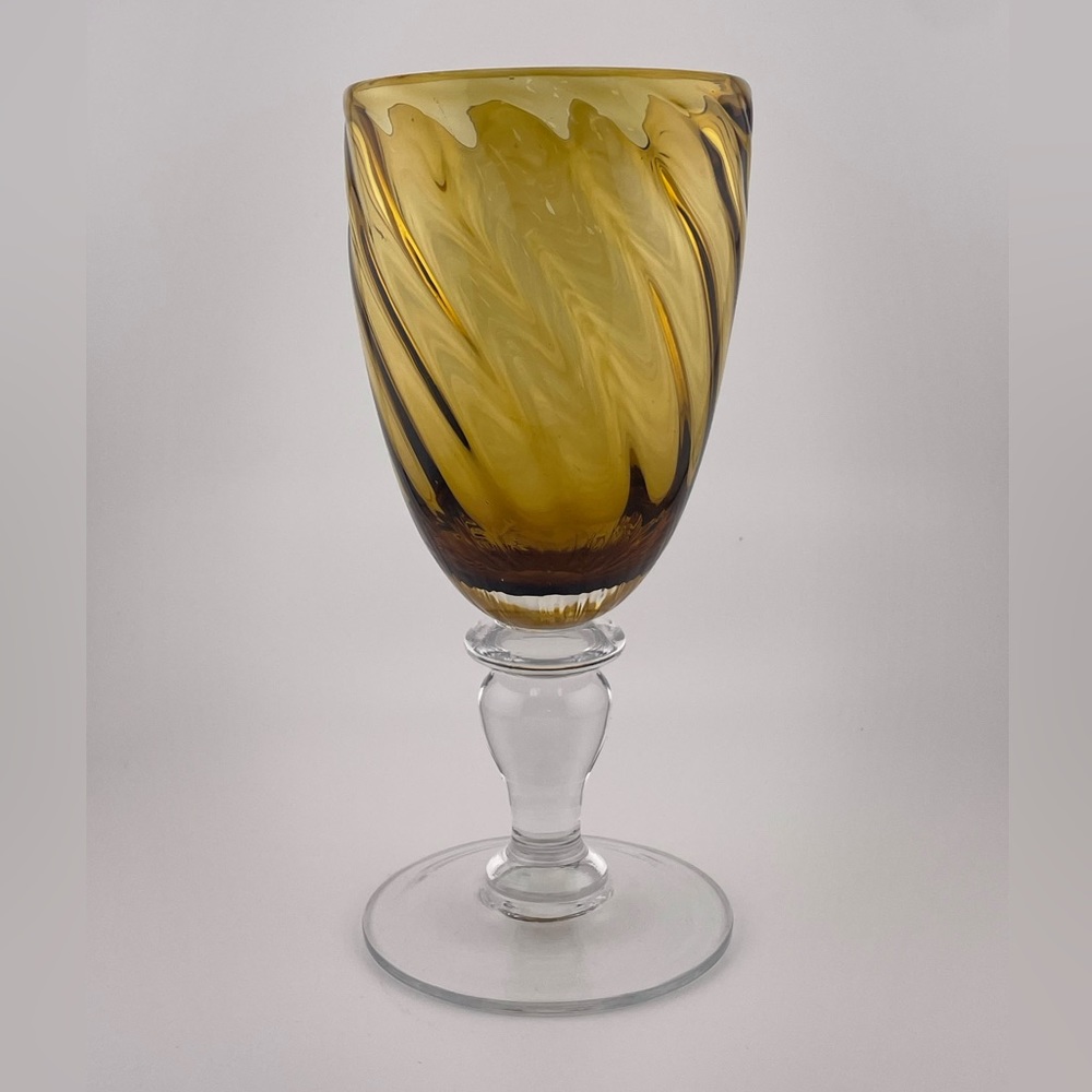 Vintage, Amber Gold, Optic Tall Glass